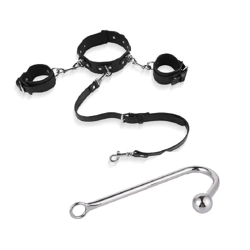 Collar Hook Anal Elegant and with Beaded Cuffs 5334 0528